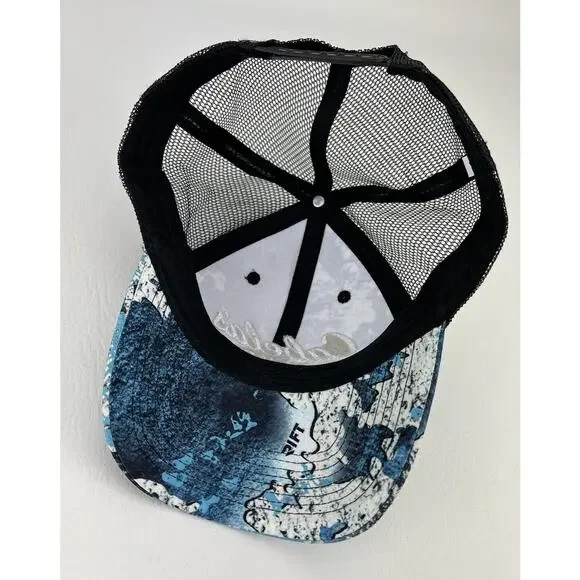 Cabela's Club Blue Camo Baseball Cap Hat Outdoors Hunting Fishing Snapback - Picture 6 of 9